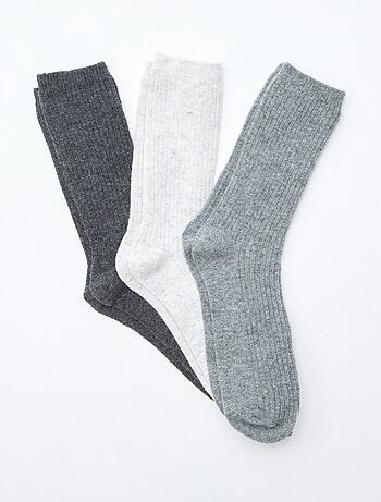 Chaussettes côtelées à tiges hautes