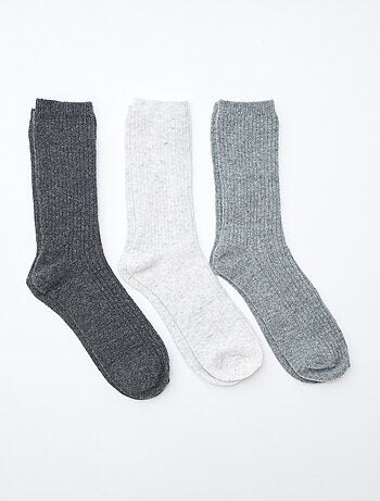 Chaussettes côtelées à tiges hautes