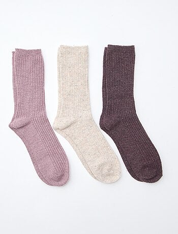 Chaussettes côtelées à tiges hautes