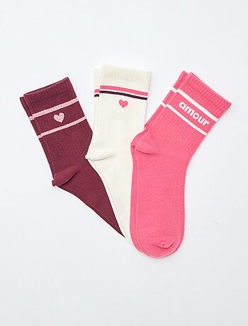 Chaussettes côtelées fantaisies