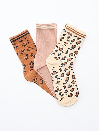 Chaussettes côtelées fantaisies