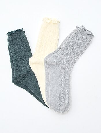 Chaussettes fantaisie avec finitions froufrous