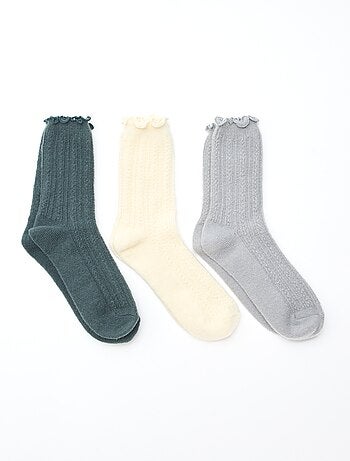 Chaussettes fantaisie avec finitions froufrous