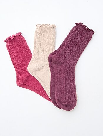 Chaussettes fantaisie avec finitions froufrous