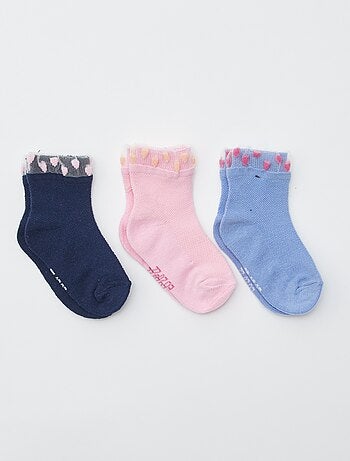 Chaussettes fantaisies en maille - lot de 3