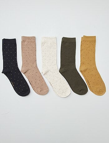 Chaussettes hautes en maille - Lot de 5