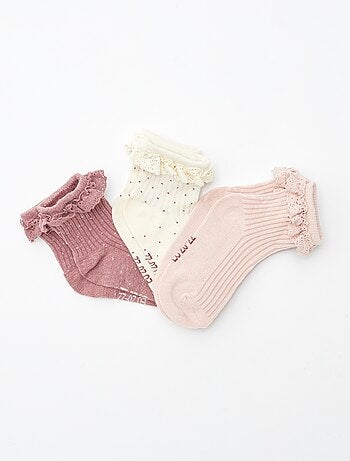 Chaussettes volantées - Lot de 3