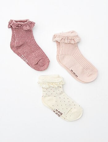 Chaussettes volantées - Lot de 3