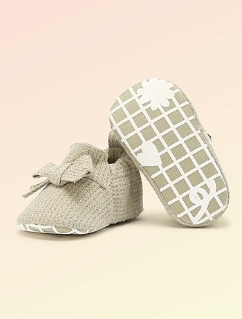 Chausson 'Kitchoun' détaillé en coton