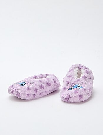 Chaussons ballerines en polaire 'Stitch'
