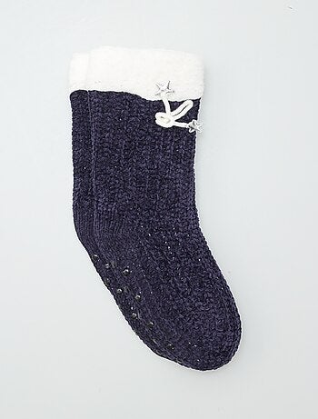 Chaussons chaussettes fourrées