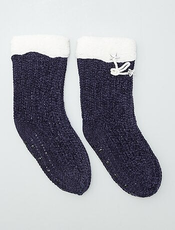 Chaussons chaussettes fourrées