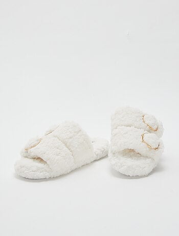 Chaussons double bride fourrés
