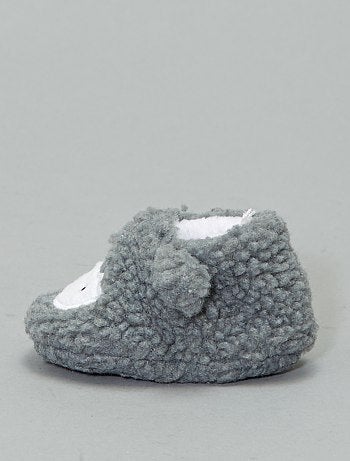 Chaussons en sherpa - Kiabi