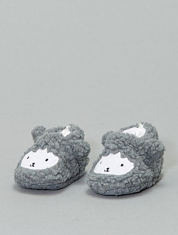 Chaussons en sherpa - Kiabi
