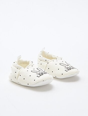 Chaussons en tissu imprimé animal