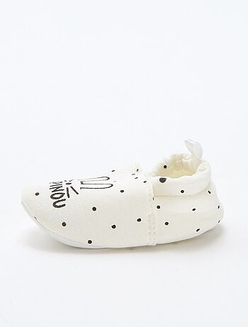 Chaussons en tissu imprimé animal