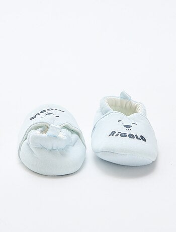 Chaussons en tissu imprimé animal