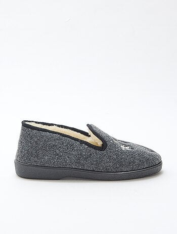 Chaussons fourrés avec bords contrastants