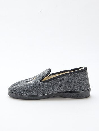 Chaussons fourrés avec bords contrastants