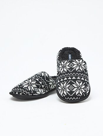 Chaussons jacquard tricot Noël