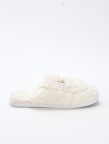 Chaussons mule en fausse fourrure
