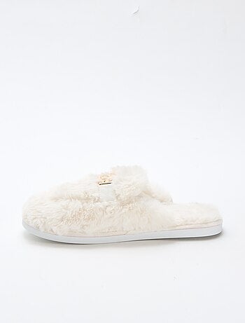 Chaussons mule en fausse fourrure