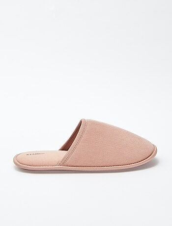 Chaussons mules en velours
