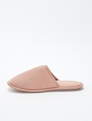 Chaussons mules en velours