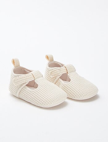 Chaussons semi-ouverts en gaze de coton