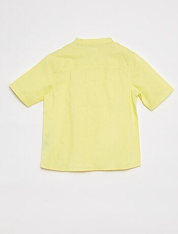Chemise à col mao et manches courtes