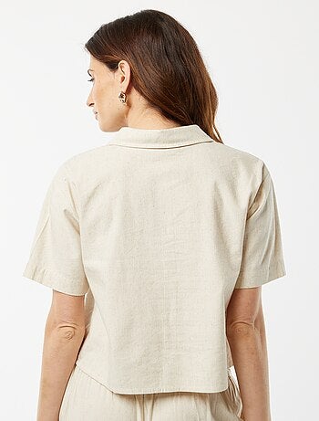 Chemise à manches courtes avec broderies