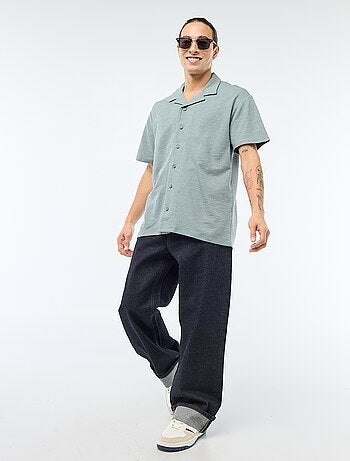 Chemise à manches courtes en maille