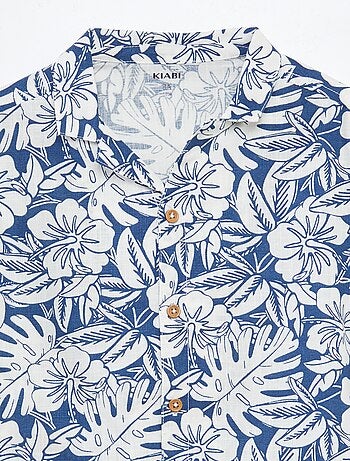 Chemise à manches courtes et col pyjama avec imprimé