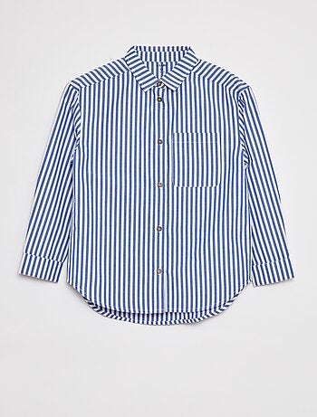 Chemise à manches longues en popeline
