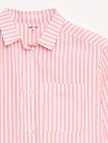 Chemise à manches longues en popeline