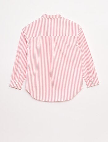 Chemise à manches longues en popeline