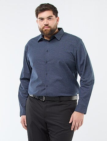 Chemise à motif regular en coton