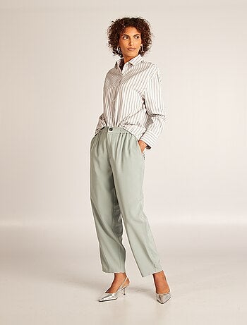 Chemise à rayures en popeline