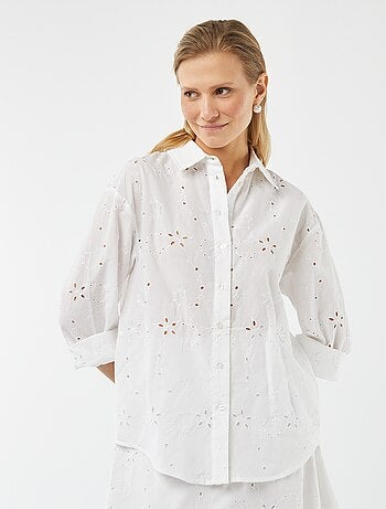 Chemise avec broderies anglaises