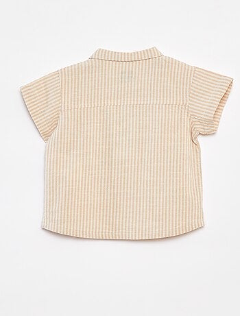 Chemise brodée à manches courtes