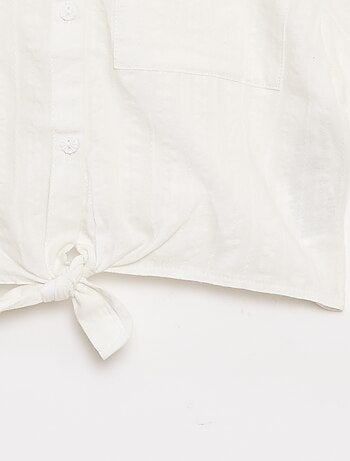Chemise courte avec nœud