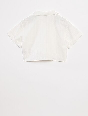 Chemise courte avec nœud
