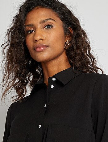 Chemise crop à manches longues
