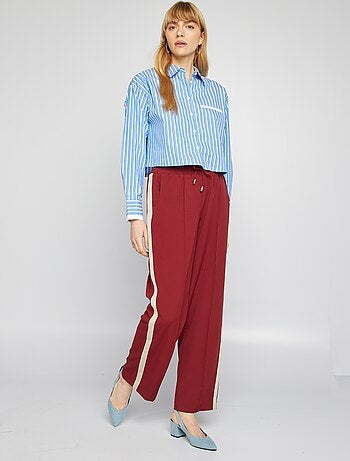 Chemise cropped rayée
