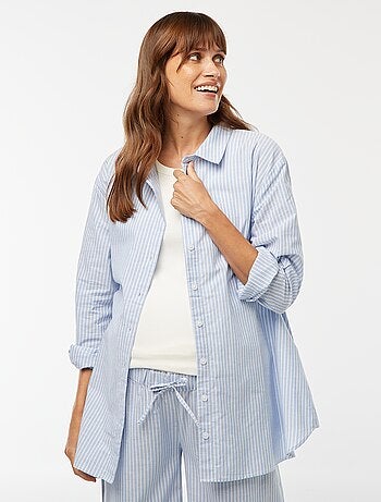 Chemise de maternité rayée
