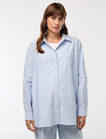 Chemise de maternité rayée