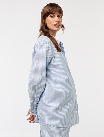 Chemise de maternité rayée