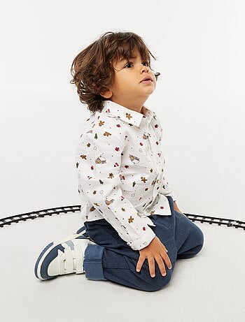 Chemise de Noël all-over en coton