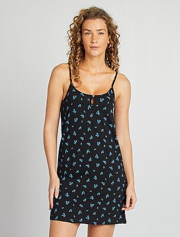 Chemise de nuit à fines bretelles